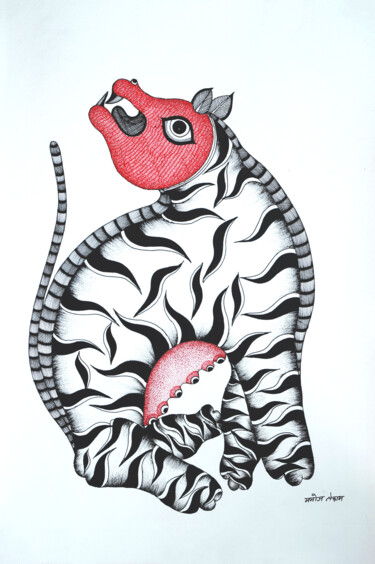 Painting titled "Triger 1" by Manoj Kumar Tekam, Original Artwork, Acrylic