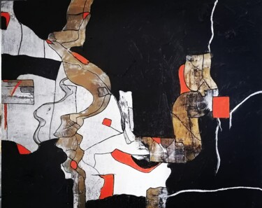 Série Chuchotements : RÊVE ÉGARÉ. Peinture intitulée "Série Chuchotements…" par Marygor, Œuvre d'art originale, Acrylique Monté sur Châssis en bois