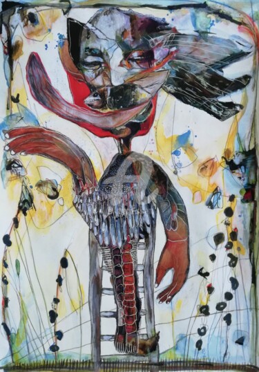 Ravaler sa fierté Collages intitulée "Ravaler sa fierté" par Christelle Frobert, Œuvre d'art originale, Collages