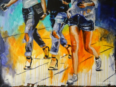 "Steps on the sidewa…" başlıklı Tablo Corina Schröder tarafından, Orijinal sanat, Akrilik