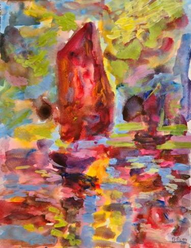 Bateaux Peinture intitulée "Bateaux" par Guillaume Pelican, Œuvre d'art originale, Acrylique