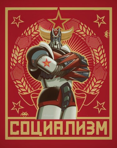 绘画 标题为“Goldorak U S S R” 由Dominique Kleiner, 原创艺术品, 数字油画