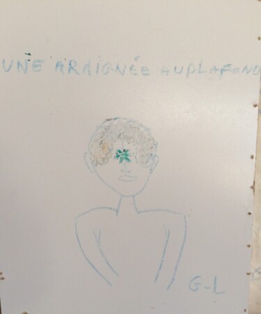 Peinture intitulée "araignée" par Ludovic Grumel, Œuvre d'art originale, Pastel