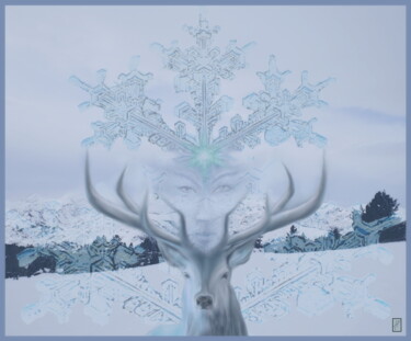 数字艺术 标题为“Eikthyrnir” 由Hélène Patris, 原创艺术品, 数字油画
