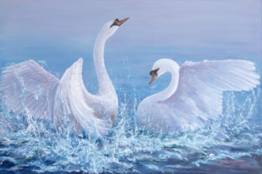 Waltz on the water Painting titled "Waltz on the water" by Galina Vasiljeva, Original Artwork, Oil