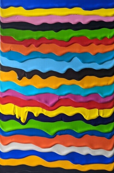 Schilderij getiteld "Gone Beyond" door Derick Smith, Origineel Kunstwerk, Acryl Gemonteerd op Frame voor houten brancard