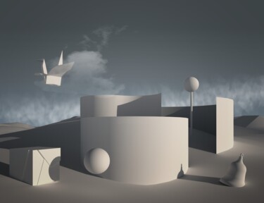 Цифровое искусство под названием "Illusion-5" - Eugene Pitenin, Подлинное произведение искусства, 2D Цифровая Работа