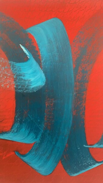 Malerei mit dem Titel "GRAND TABLEAU" von Najoua El Hitmi, Original-Kunstwerk, Acryl