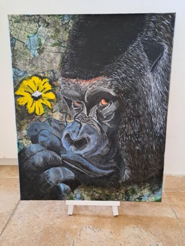 Réflexion Peinture intitulée "Réflexion" par Delphine Grezes, Œuvre d'art originale, Acrylique