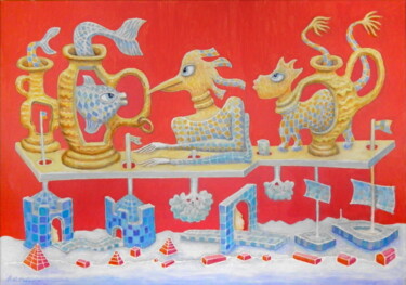 绘画 标题为“Baśnie - dualizm” 由Bohdan Wincenty Łoboda, 原创艺术品, 丙烯