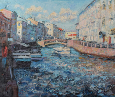 Petersburg Painting Cityscape Original Art Oil Canvas Artwor 绘画 标题为“Petersburg Painting…” 由Natalya Savenkova, 原创艺术品, 油