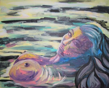 绘画 标题为“In water” 由Aleksandra Cherepanova, 原创艺术品, 丙烯 安装在木质担架架上