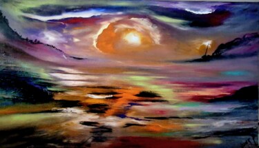 Peinture intitulée "Quand nos regrets" par Pascal Jung, Œuvre d'art originale, Huile