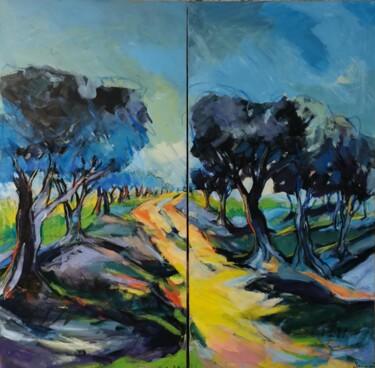 Peinture intitulée "Le chemin de la sou…" par Nadine Nacinovic, Œuvre d'art originale, Acrylique Monté sur Châssis en bois