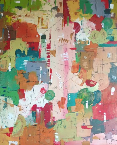 Peinture intitulée "L'Eclectique" par Emmanuelle Gaillard, Œuvre d'art originale, Acrylique Monté sur Châssis en bois