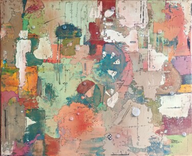 Peinture intitulée "Le tourbillon de la…" par Emmanuelle Gaillard, Œuvre d'art originale, Acrylique Monté sur Châssis en bois