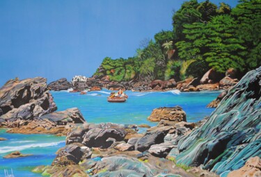 Painting titled "Chirimena" by Pascal Schenk, Original Artwork, Acrylic Mounted on Wood Stretcher frame