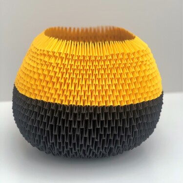 "Papierobjekt in Gel…" başlıklı Heykel Ursula Von Kirchbach tarafından, Orijinal sanat, Kâğıt