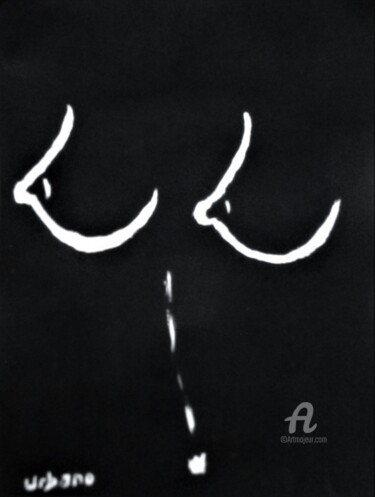 Painting titled "Tetas negras" by Roberto Urbano, Original Artwork, Acrylic