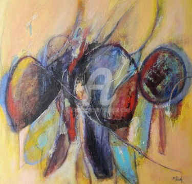 Peinture intitulée "Vibrations 7" par Monique Chef, Œuvre d'art originale, Acrylique