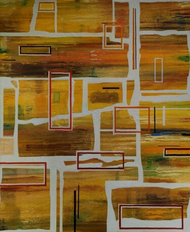 Peinture intitulée "Rutiles" par Pascal Buffard, Œuvre d'art originale, Huile