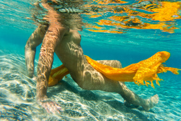 Photography titled "Naked girl under wa…" by Manolis Tsantakis, Original Artwork, Digital Photography