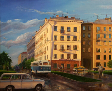 Pittura intitolato "Москва 1968г" da Vitalii Leer, Opera d'arte originale, Olio