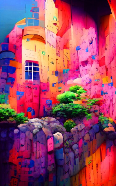 COLOURFUL WALLS 9 数字艺术 标题为“COLOURFUL WALLS 9” 由Mahesh Tolani, 原创艺术品, 数字油画
