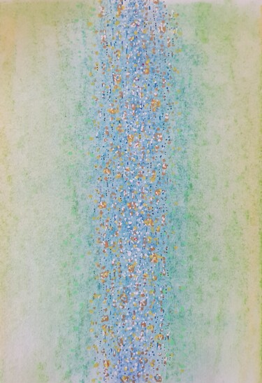 Painting titled "Tronc 5" by Alain V, Original Artwork, Pastel