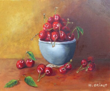 Peinture intitulée "Timbale de Cerises" par H. Oriaut, Œuvre d'art originale, Huile