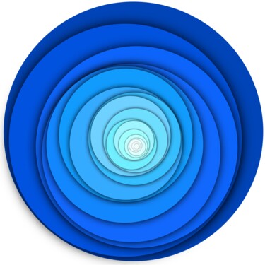 Painting titled "Layered Optica 2" by Sumit Ratta, Original Artwork, Digital Painting Mounted on Wood Panel