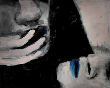 绘画 标题为“Blaue Lippen” 由Barbara Kroll, 原创艺术品, 丙烯
