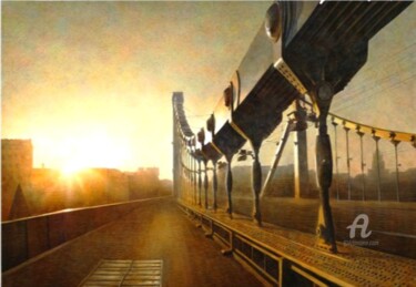 Яркая дорога "Bright road" Painting titled "Яркая дорога "Brigh…" by Denis Veles, Original Artwork, Watercolor