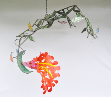 제목이 "regard d'oiseau"인 조형물 Eugenie Bal로, 원작, 금속
