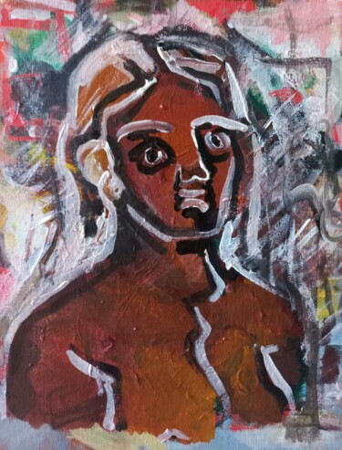 Peinture intitulée "" zen.. mélancolie.…" par Sam Keusseyan, Œuvre d'art originale, Acrylique
