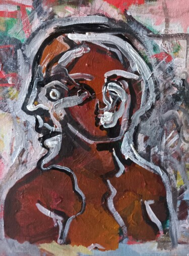 Peinture intitulée "" zen.. mélancolie.…" par Sam Keusseyan, Œuvre d'art originale, Acrylique
