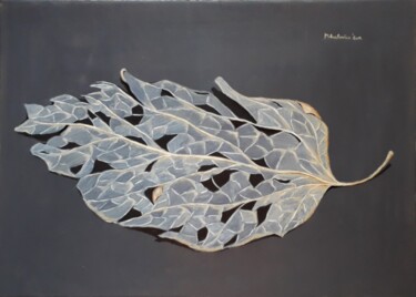 Painting titled "fragile november" by Éva Mihalovics, Original Artwork, Oil