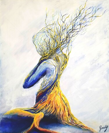 Peinture intitulée "Solitude XXII 1" par Gaïdg, Œuvre d'art originale, Acrylique Monté sur Châssis en bois