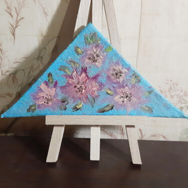 Flower surprise (triangular painting) 绘画 标题为“Flower surprise (tr…” 由Poly, 原创艺术品, 油