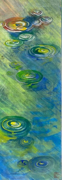 绘画 标题为“"Sur le bord de la…” 由Pascale Kuentz, 原创艺术品, 颜料 安装在木板上
