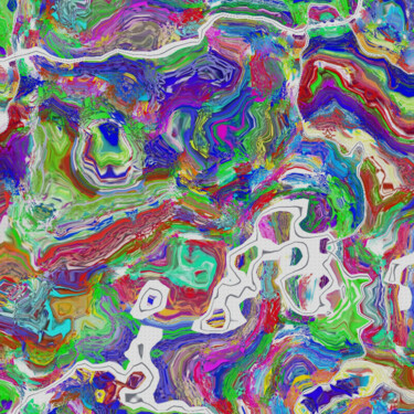 数字艺术 标题为“Colorful Topography…” 由Jeb Gaither, 原创艺术品, 2D数字工作