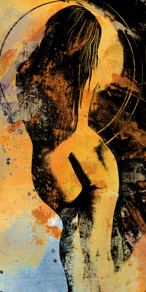 Blind For A Minute II | graffiti nude woman silhouette 数字艺术 标题为“Blind For A Minute…” 由Marco Paludet, 原创艺术品, 丙烯