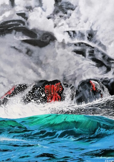 Peinture intitulée "Force de la nature" par Aurélie Goarzin, Œuvre d'art originale, Huile