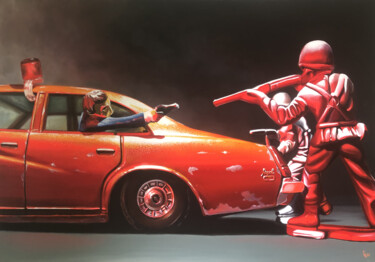 Peinture intitulée "RIPOSTE" par Christian Lucas, Œuvre d'art originale, Acrylique Monté sur Châssis en bois