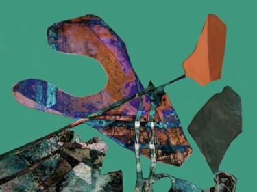 Digitale Kunst mit dem Titel "Hinter den Bergen" von Stefan Fuchs, Original-Kunstwerk, Digitale Malerei