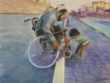 绘画 标题为“TIRE FORT MON P’TIT…” 由Jacques Tafforeau, 原创艺术品, 水彩