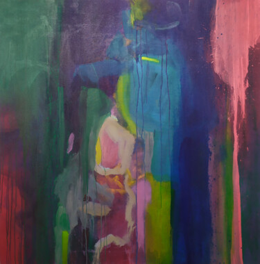 Au coeur du coeur Peinture intitulée "Au coeur du coeur" par Catherine Maddens, Œuvre d'art originale, Acrylique
