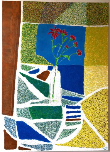 2022. Paris. Titre. (Fleur du printemps qui se fout de l’heu Painting titled "2022. Paris. Titre.…" by Sylvain Zabeth, Original Artwork, Acrylic