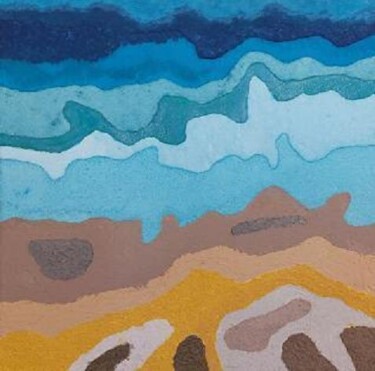 Peinture intitulée ""De Terre et d'Eau"" par Annig Pineau (Ginna), Œuvre d'art originale, Acrylique Monté sur Châssis en bois