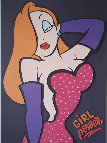 Rzeźba zatytułowany „Jessica Rabbit - Ta…” autorstwa Ludovic Latreille, Oryginalna praca, Akryl